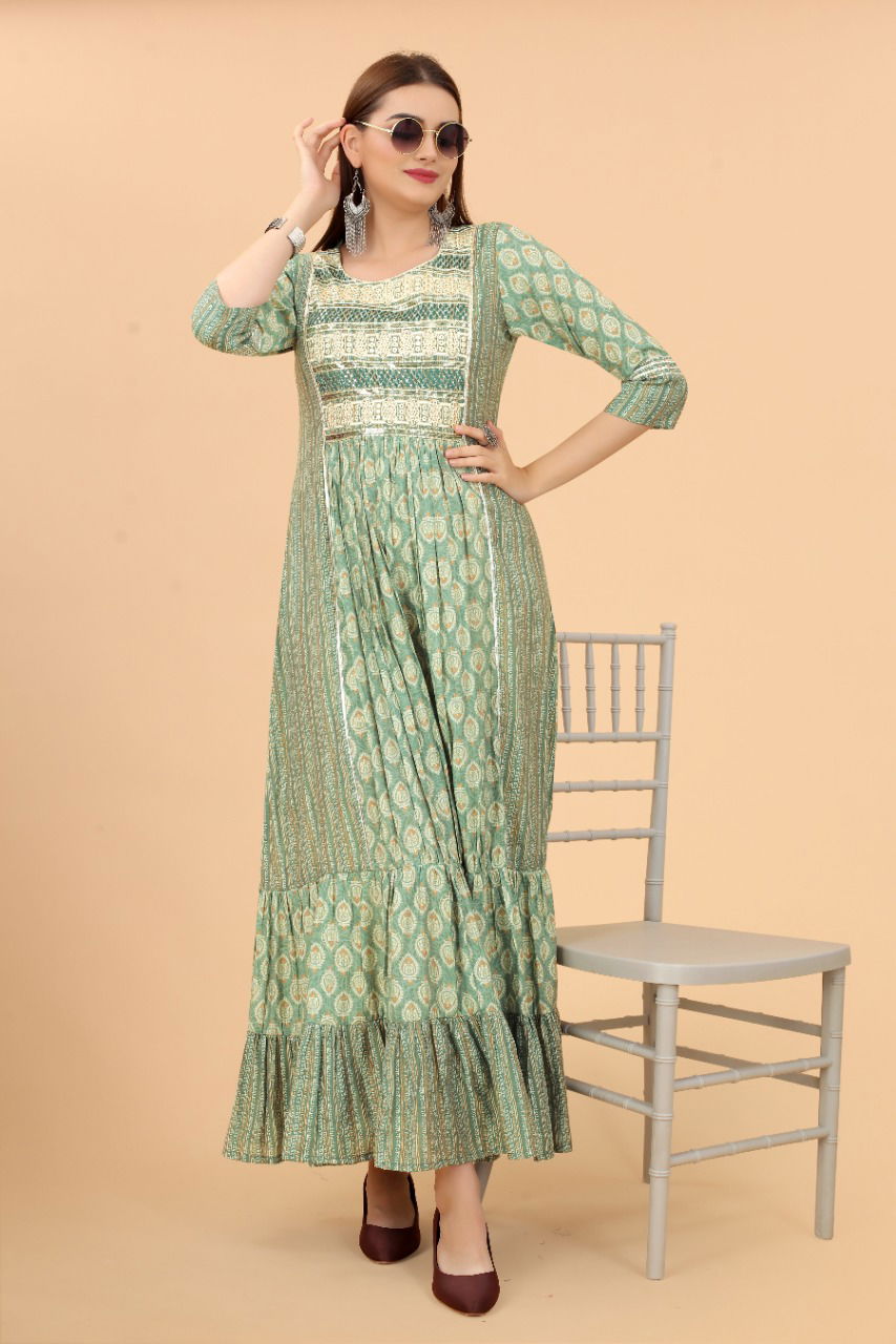 Growish Mars 1025 Stylish Fancy Wear Wholesale Anarkali Designer Kurtis
